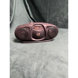DS-MAX Portable AM/FM Radio Black Dual Speaker Handheld PR-23 Tested!!